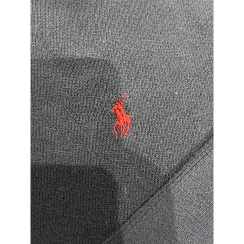 Polo Ralph Lauren Mens XXL Navy Blue 100%‎ Cotton Quarter Zip Pullover Sweater - Picture 4 of 7